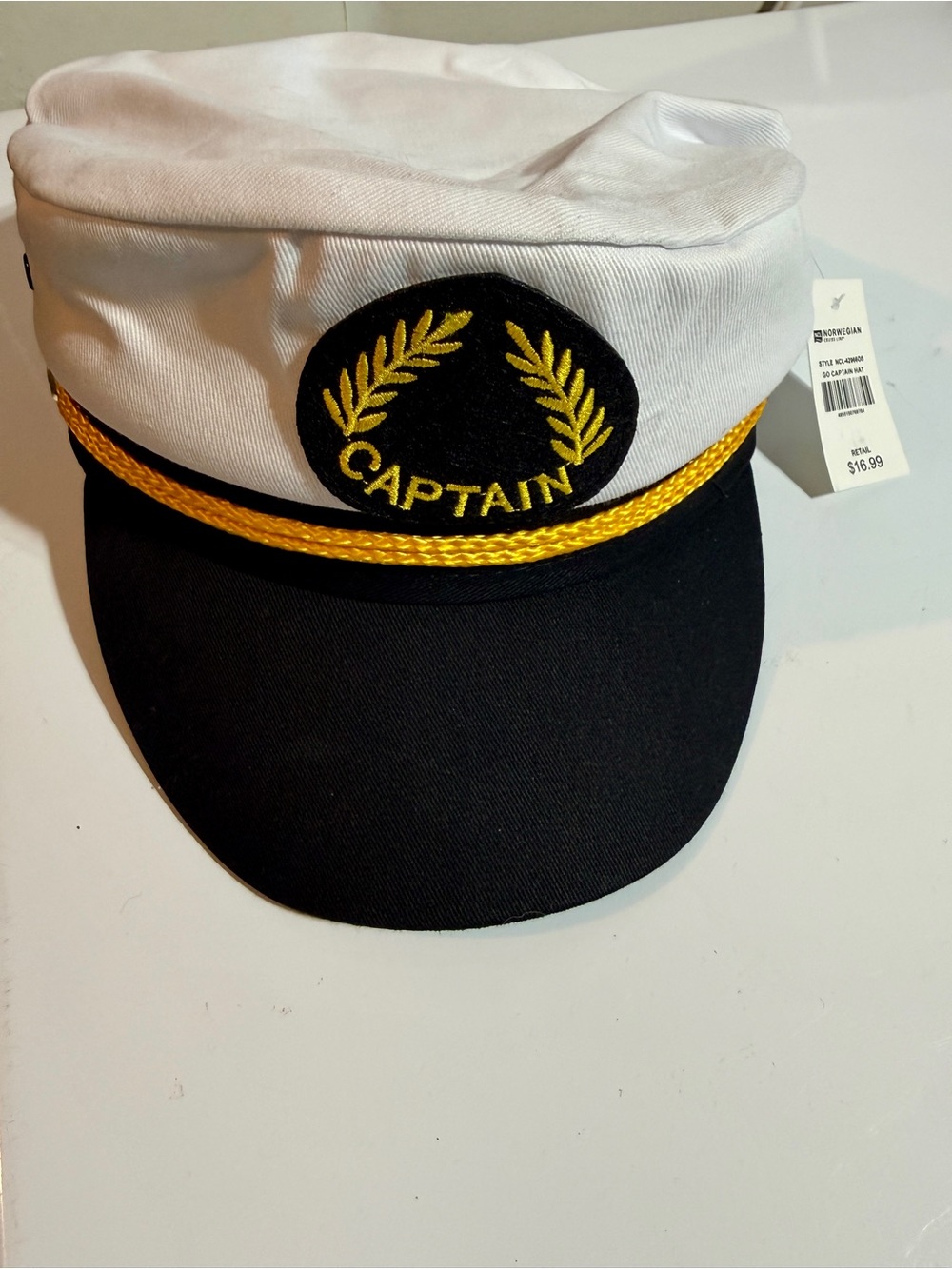 Captain Embroidered Nautical Cap Hat. NWT!